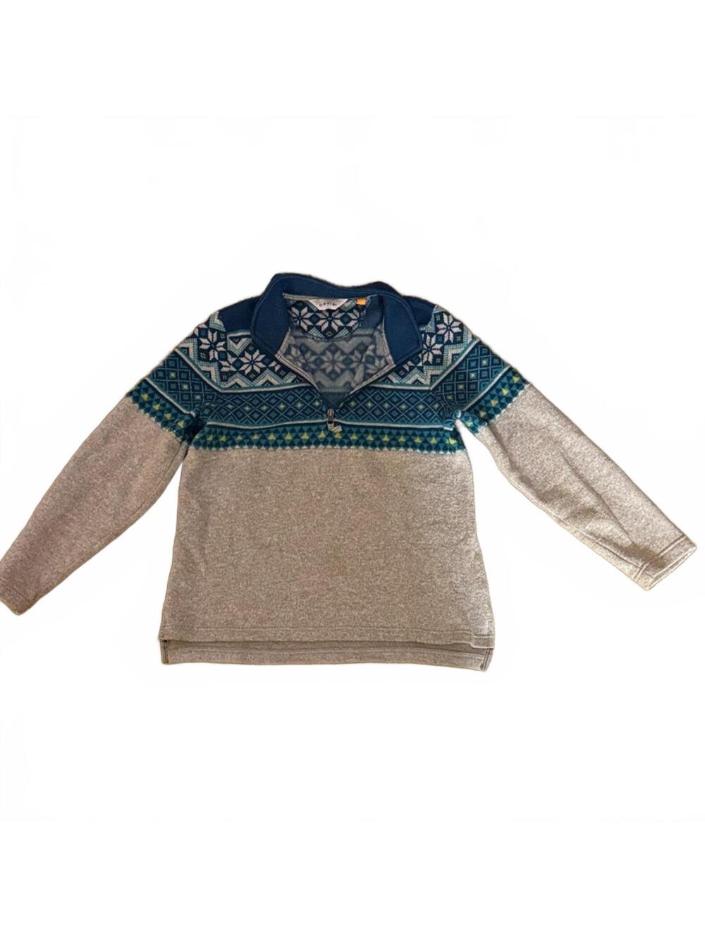 Orvis Women's Medium Half-Zip Nordic Pattern Sweater